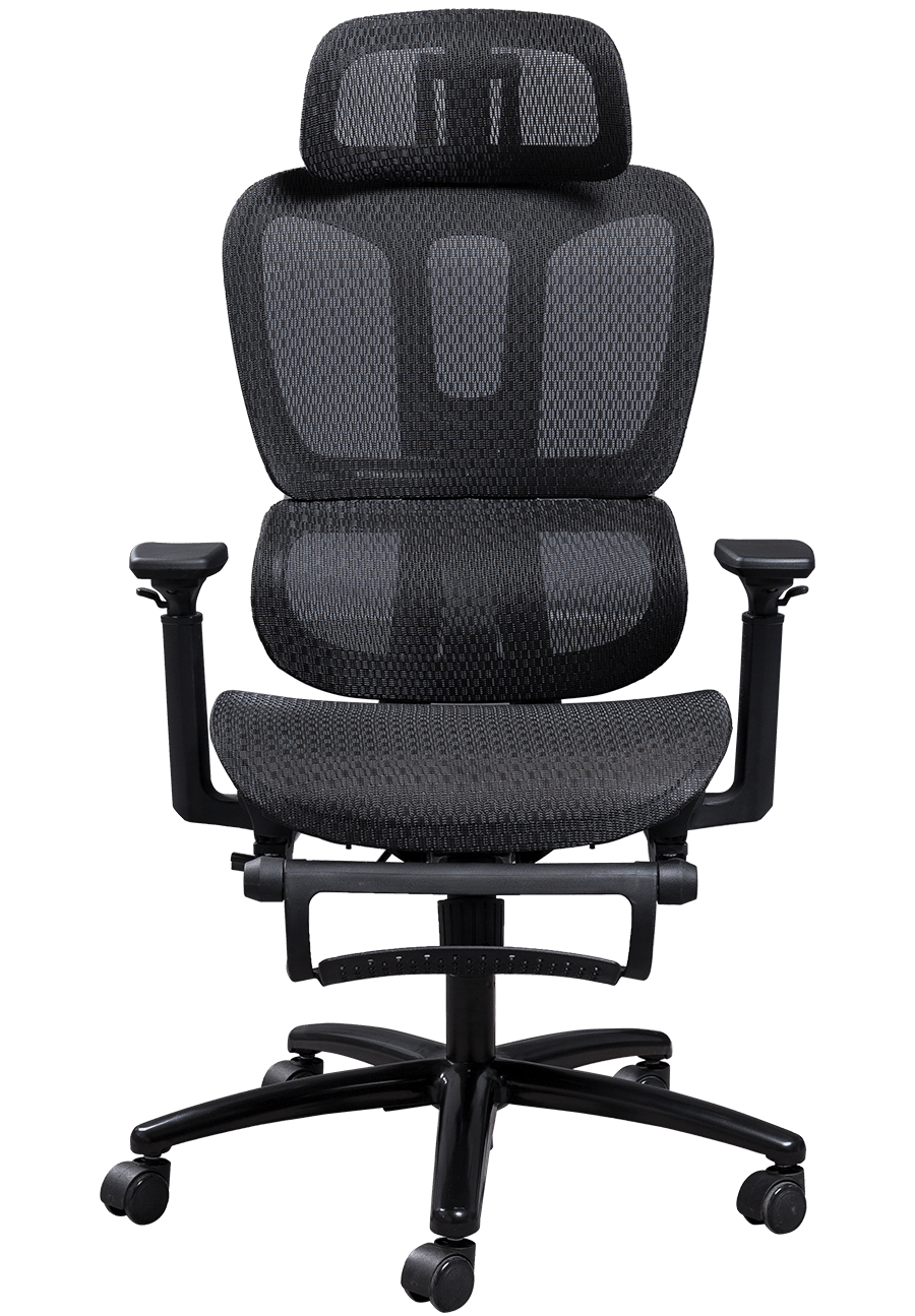 Cadeira de escritório ergonômica de malha, estrutura de plástico, design clássico, cadeira de malha, encosto de cabeça ajustável, cadeira de escritório com apoio para os pés