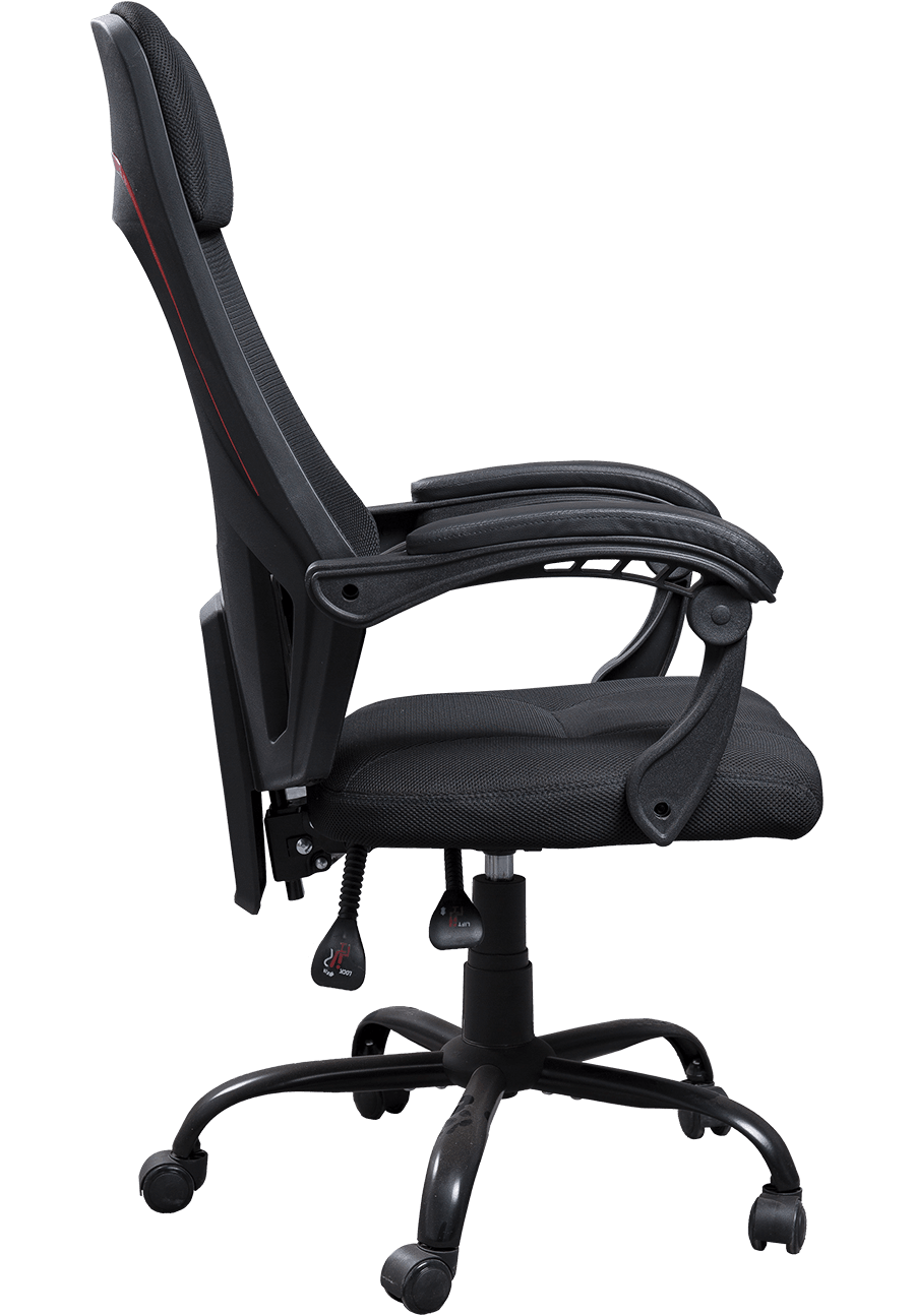 Cadeira de escritório de malha com encosto alto ajustável com giro de 360 ​​graus Cadeira de trabalho ergonômica para funcionários de tecido details