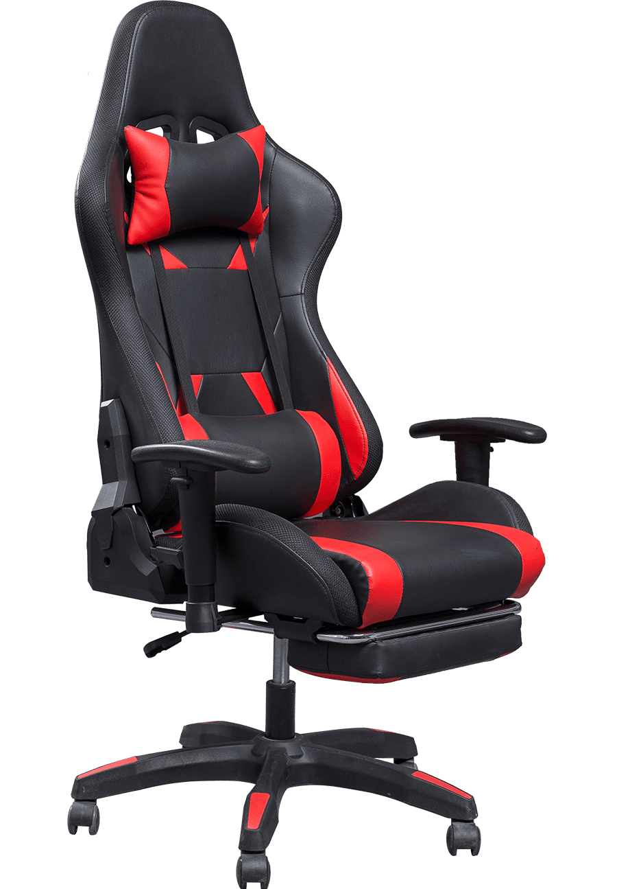 Cadeira de jogos ajustável com apoio de braço em couro PU com encosto alto Cadeira de massagem Mobiliário de escritório Elevador giratório Silla Gamer details