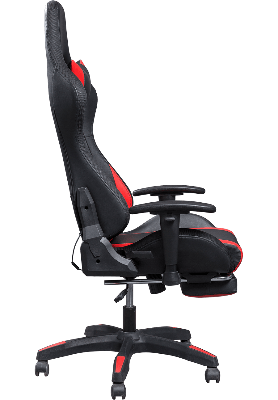 Cadeira de jogos ajustável com apoio de braço em couro PU com encosto alto Cadeira de massagem Mobiliário de escritório Elevador giratório Silla Gamer details