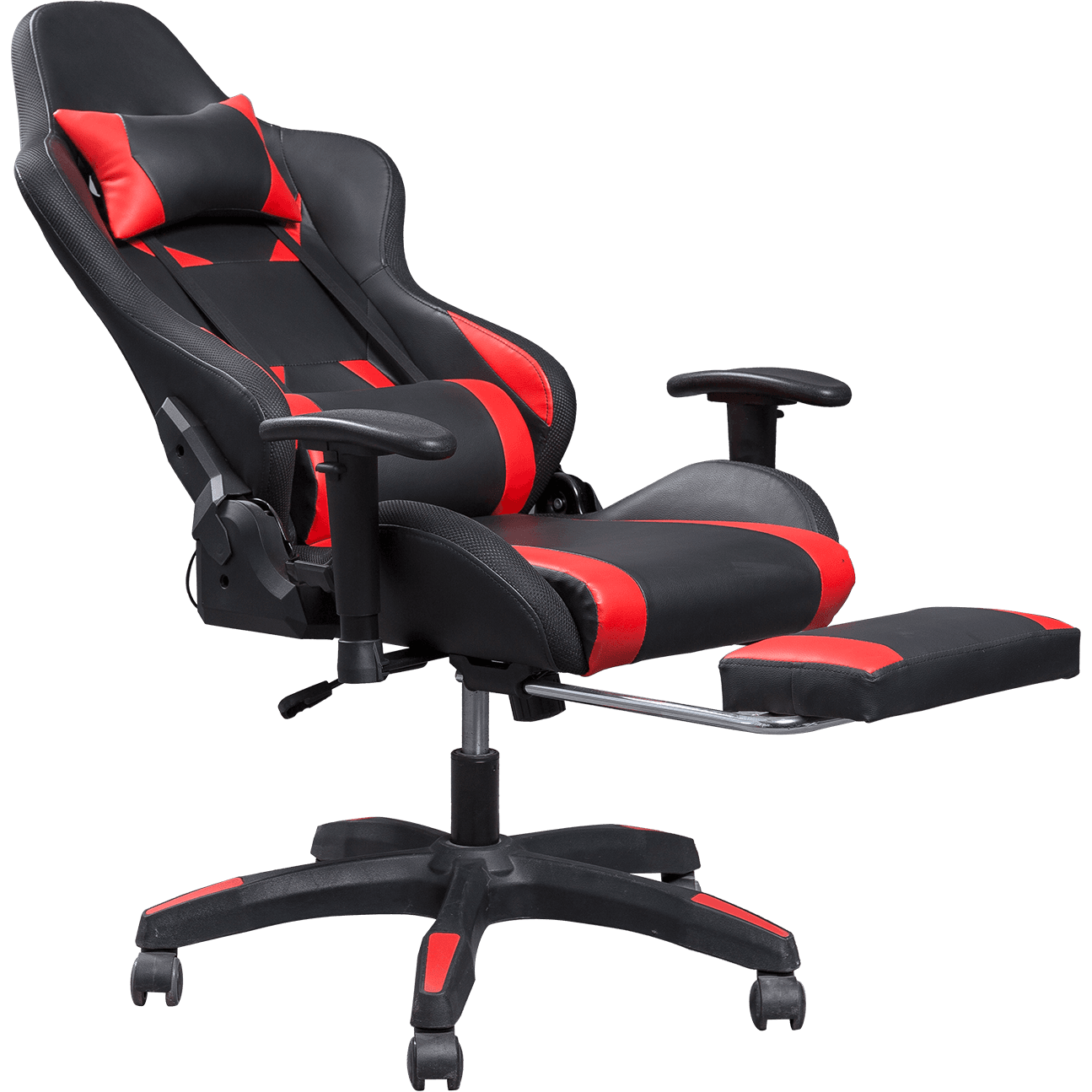 Cadeira de jogos ajustável com apoio de braço em couro PU com encosto alto Cadeira de massagem Mobiliário de escritório Elevador giratório Silla Gamer details